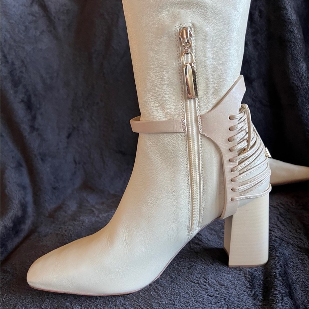 Daniella Shevel Women's Nela Stretch Leather Knee-High Harness Boots - Picture 8 of 13